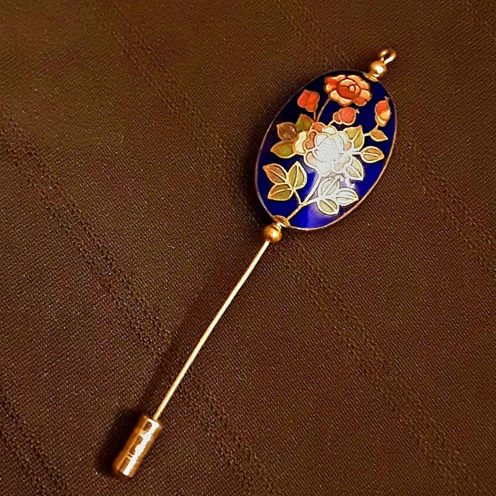 Vintage Cloisonne Stick Pin